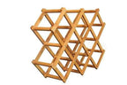 Foldable Bamboo Wine Bottle Holder