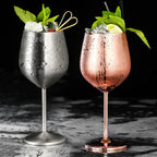 Stainless Steel Wine Glasses for Parties and Cocktails