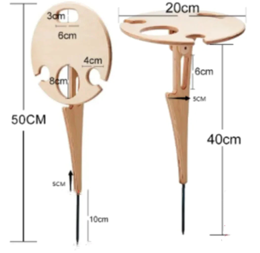 Artisan Folding Outdoor Wine Table