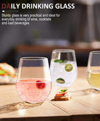 Set of 6 Stemless Wine Glasses