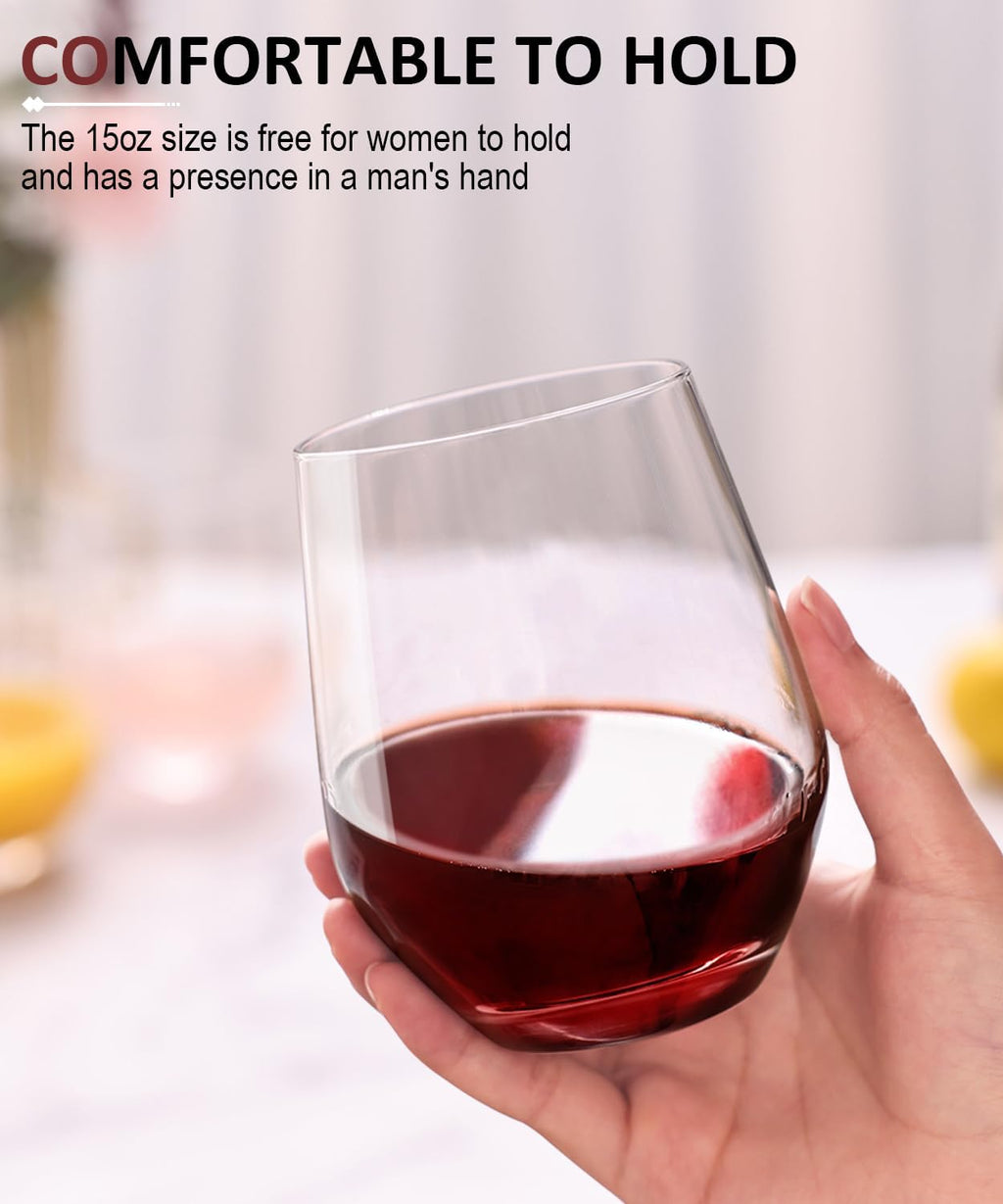 Set of 6 Stemless Wine Glasses