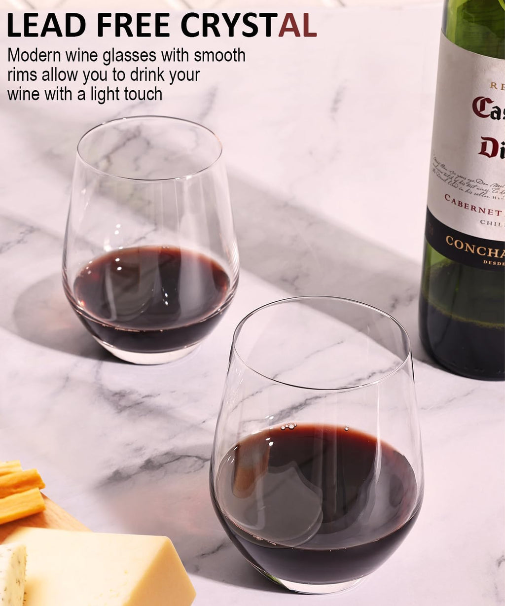 Set of 6 Stemless Wine Glasses