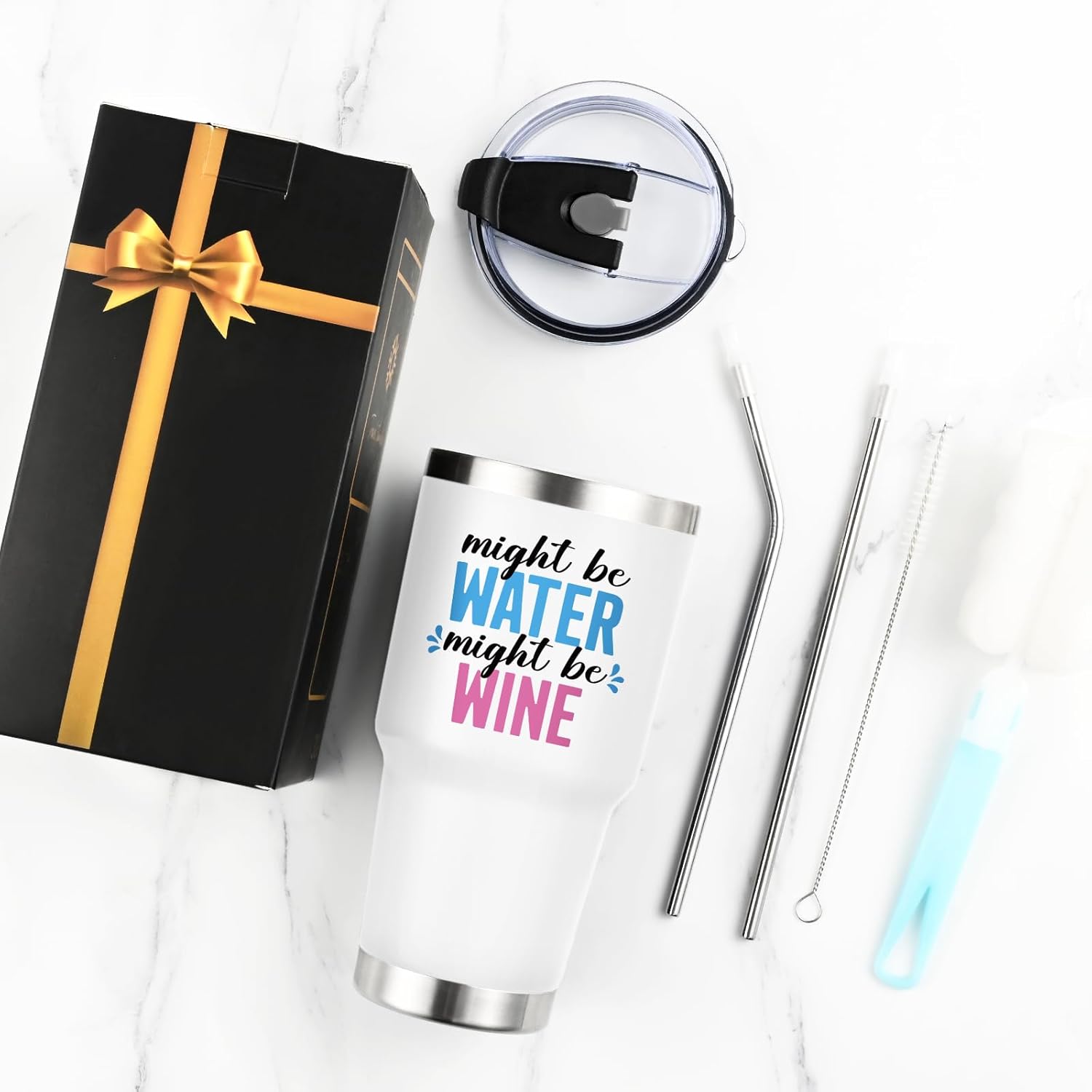 Funny 30oz Insulated Wine Glass Tumbler