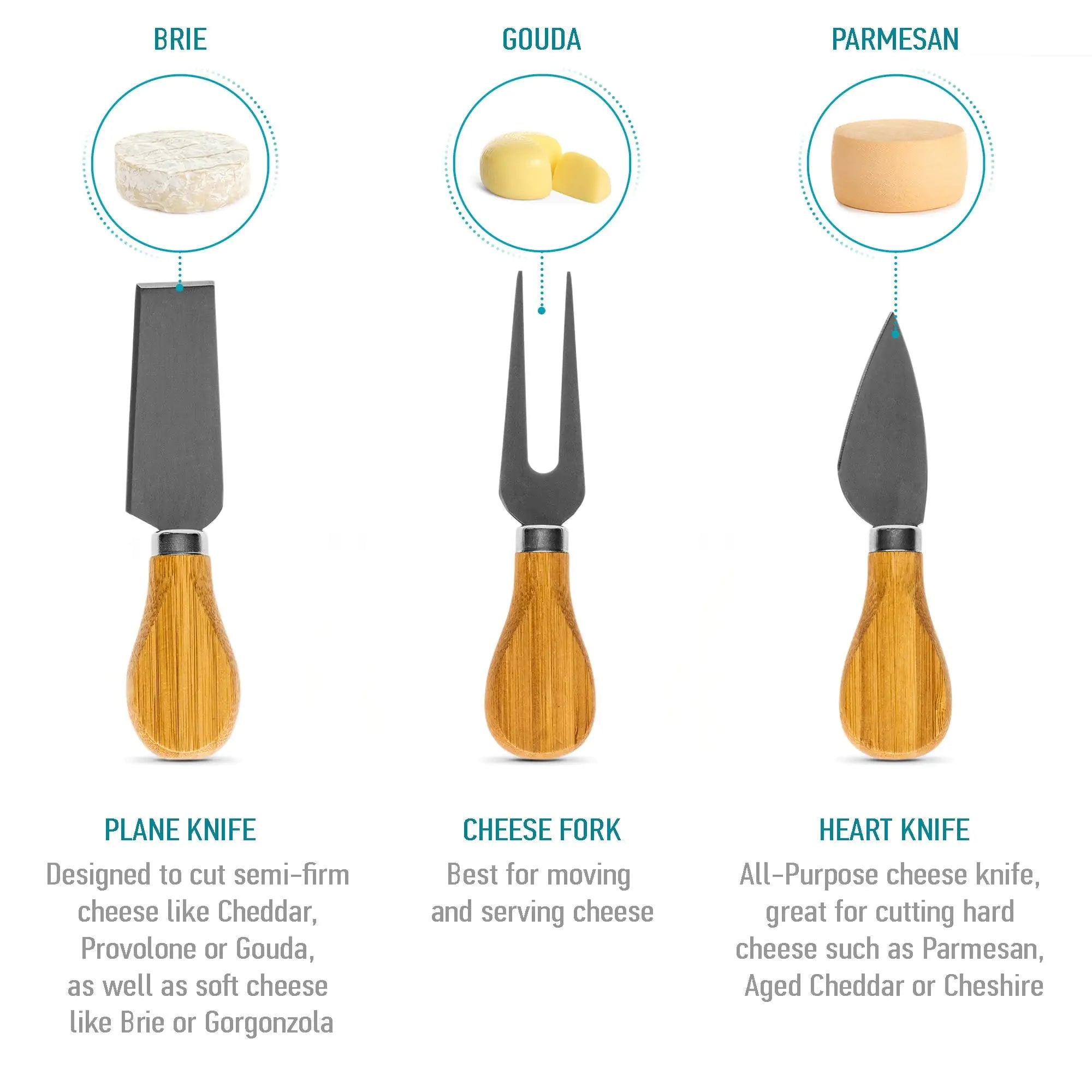 BlauKe Bamboo Cheese Board