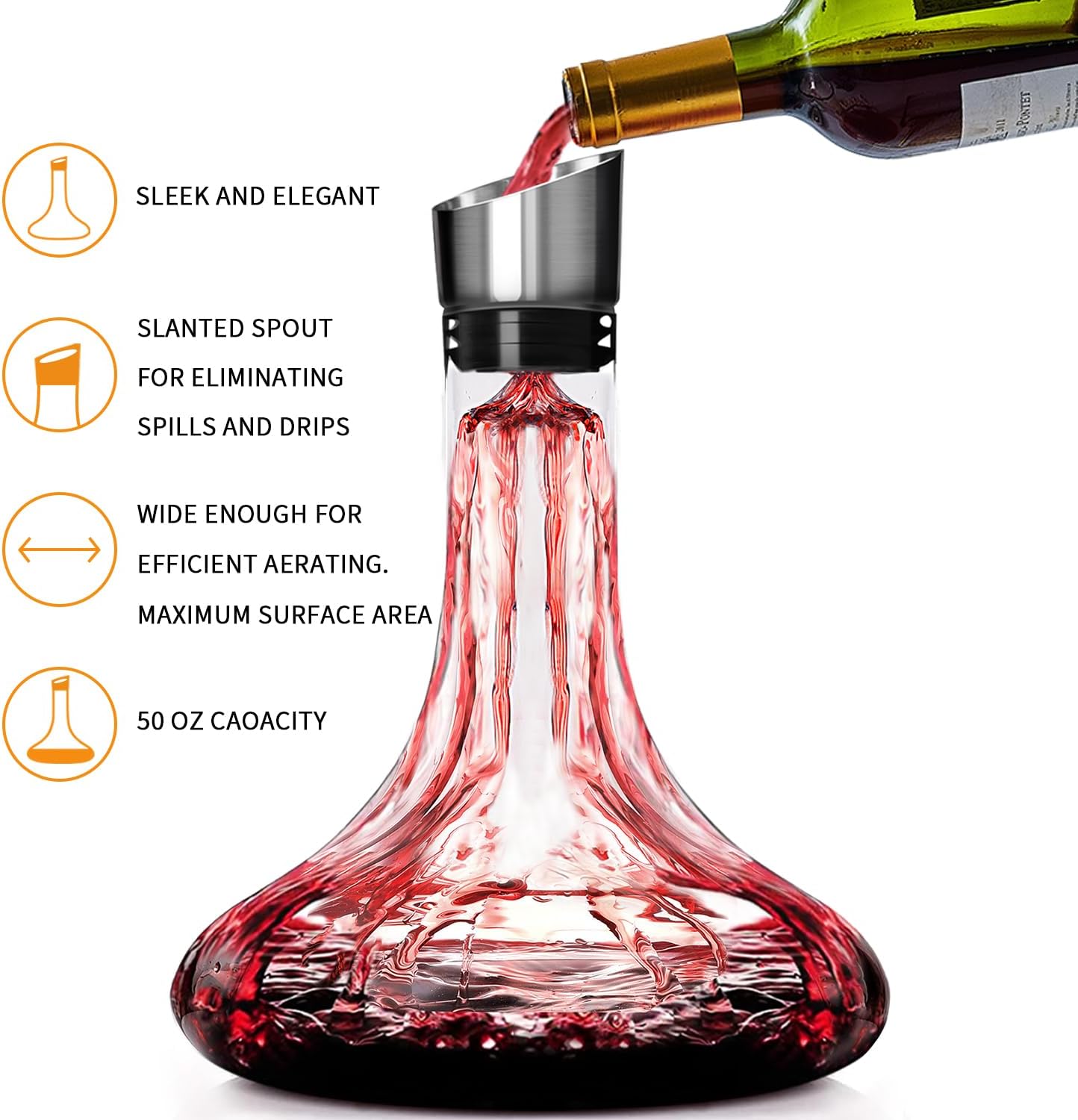 Wine Decanter with Built-in Aerator