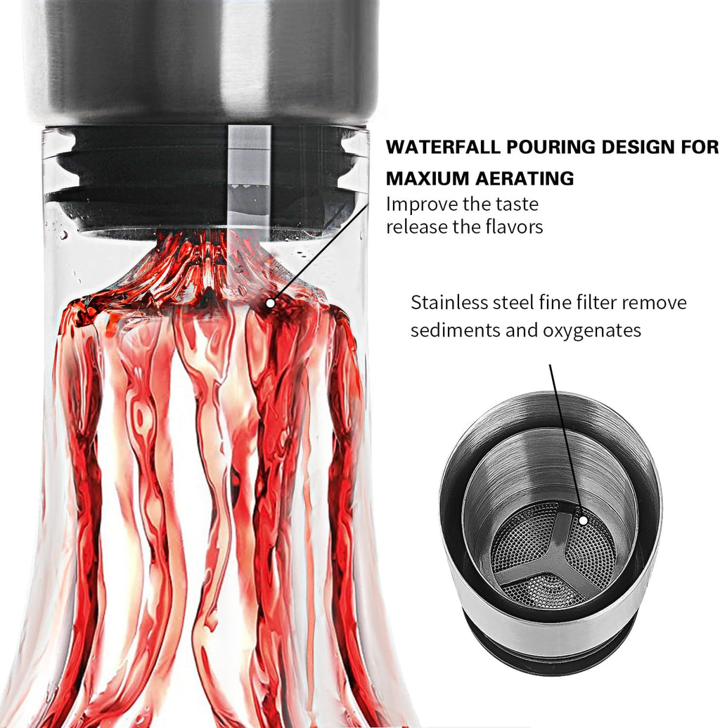 Wine Decanter with Built-in Aerator