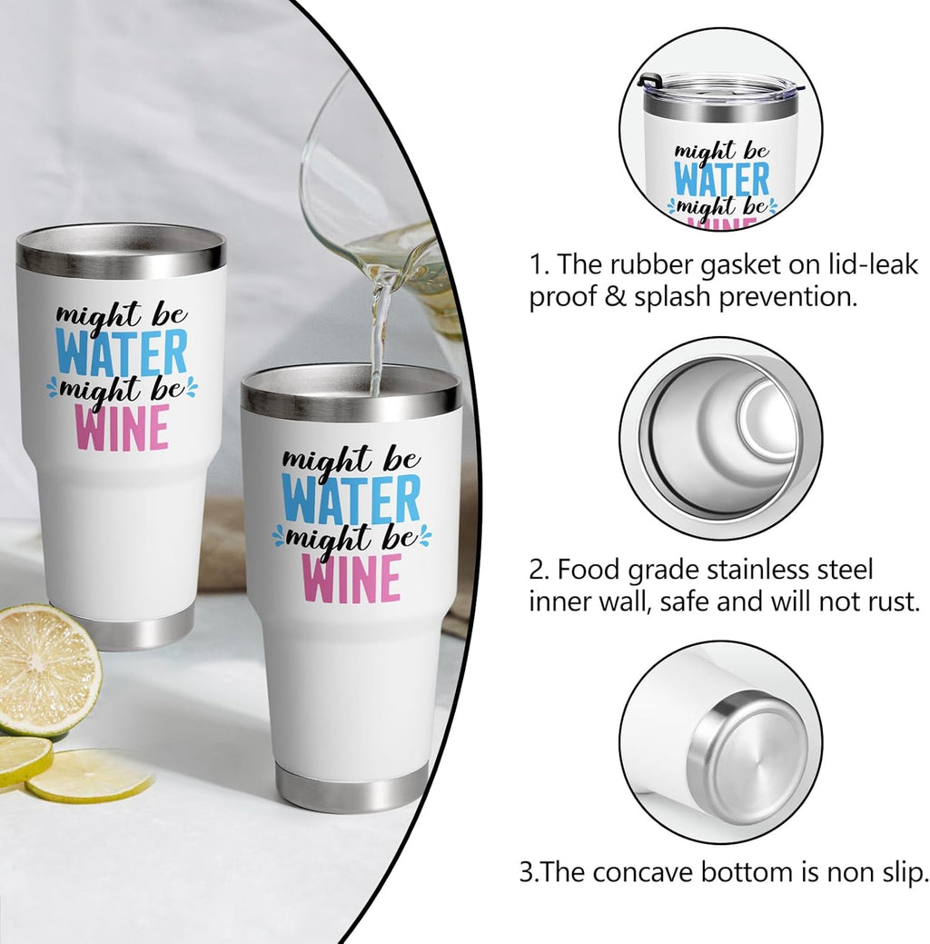 Funny 30oz Insulated Wine Glass Tumbler