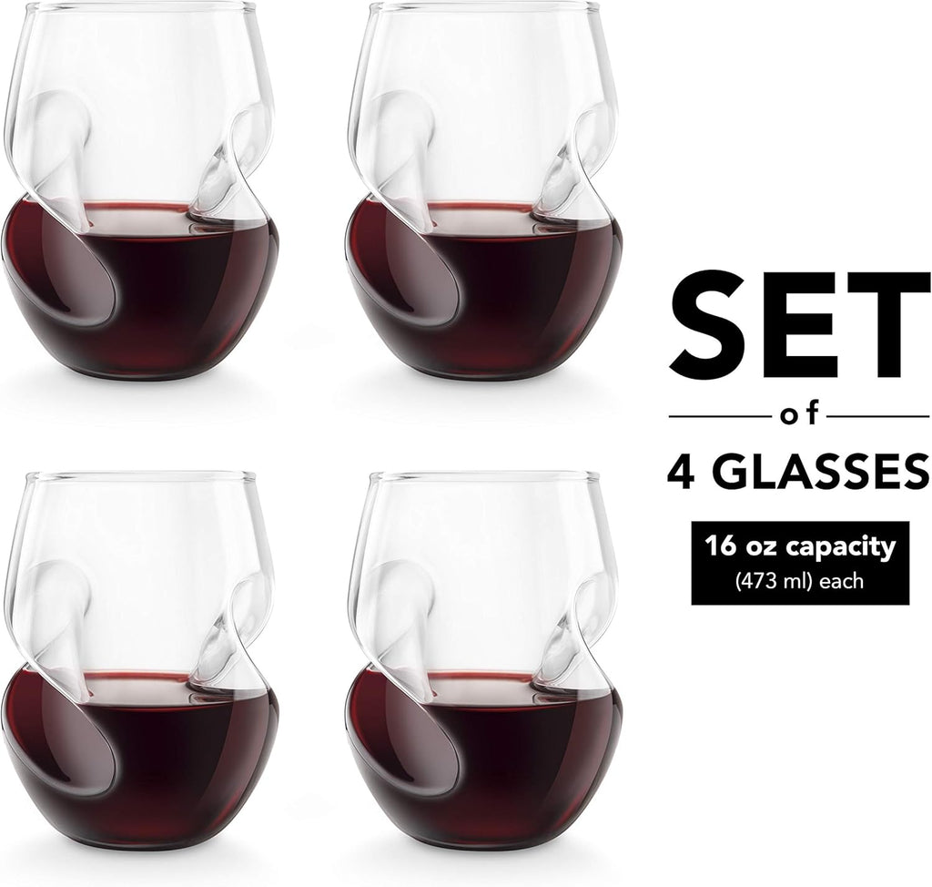 Set of 4 Red Wine Conundrum Glasses