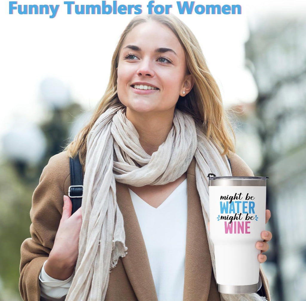 Funny 30oz Insulated Wine Glass Tumbler