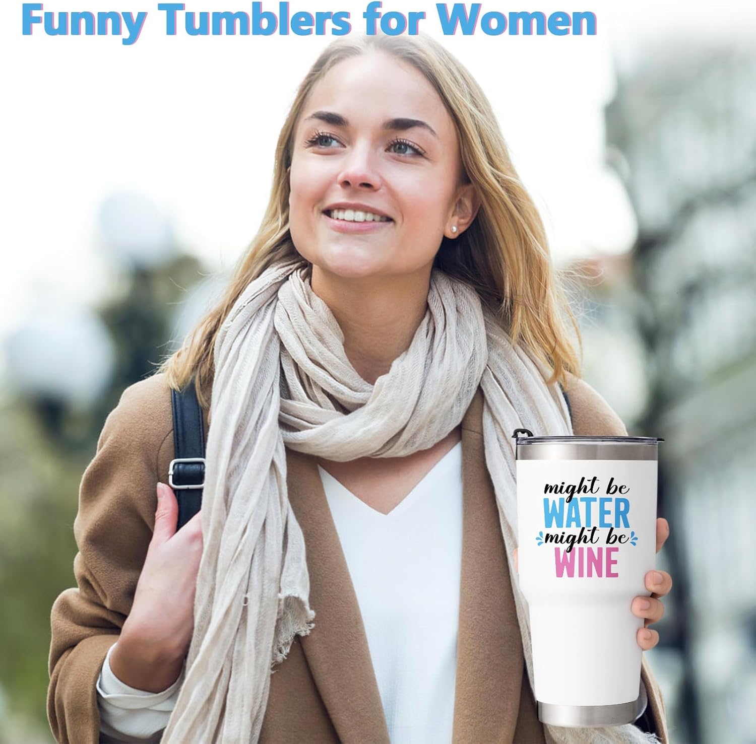 Funny 30oz Insulated Wine Glass Tumbler