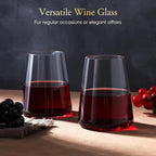 Handmade Stemless Crystal Wine Glasses Set