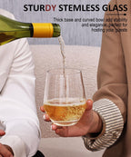 Set of 6 Stemless Wine Glasses