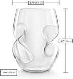 Set of 4 Red Wine Conundrum Glasses