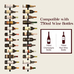 24-Bottle Wall Mounted Wine Rack