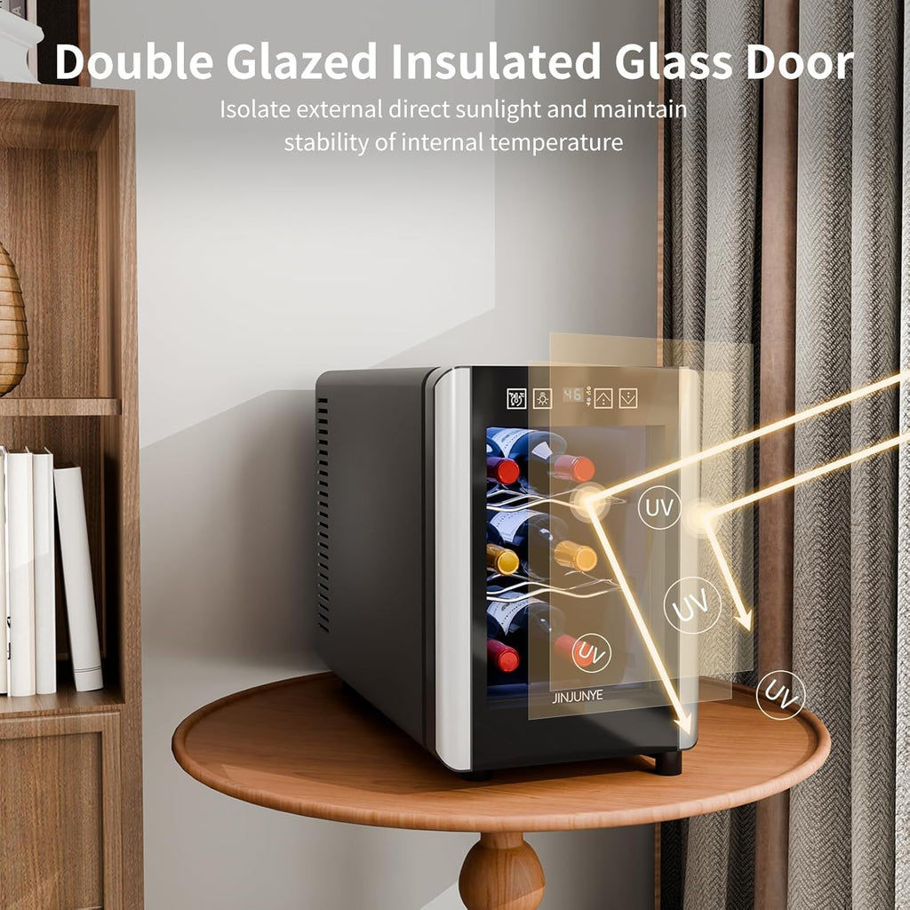 6 Bottle Countertop Wine Rack Cooler Refrigerator