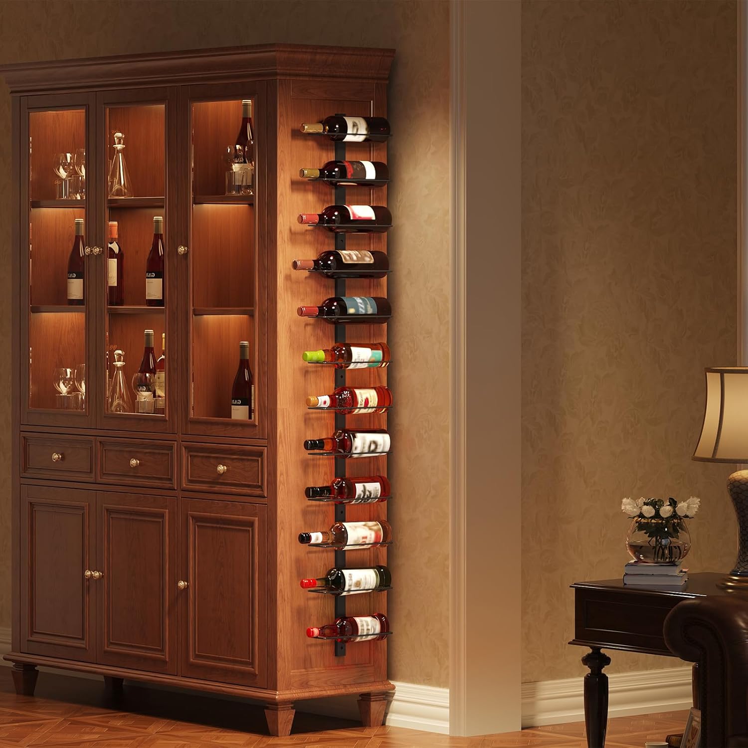 24-Bottle Wall Mounted Wine Rack