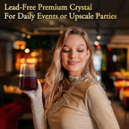 Handmade Stemless Crystal Wine Glasses Set