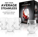 Set of 4 Red Wine Conundrum Glasses
