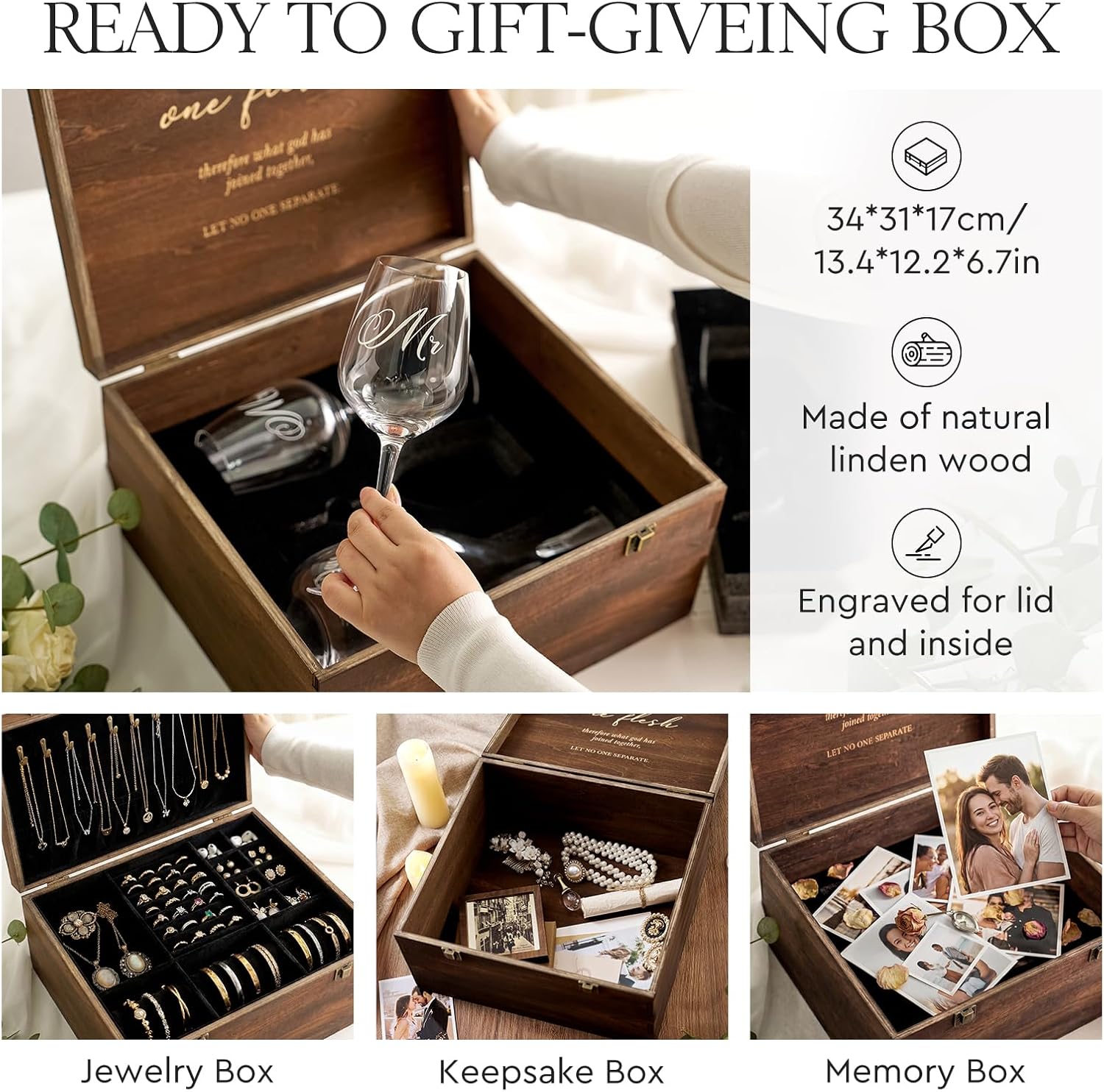 Mr and Mrs Wine Decanter Glass Set