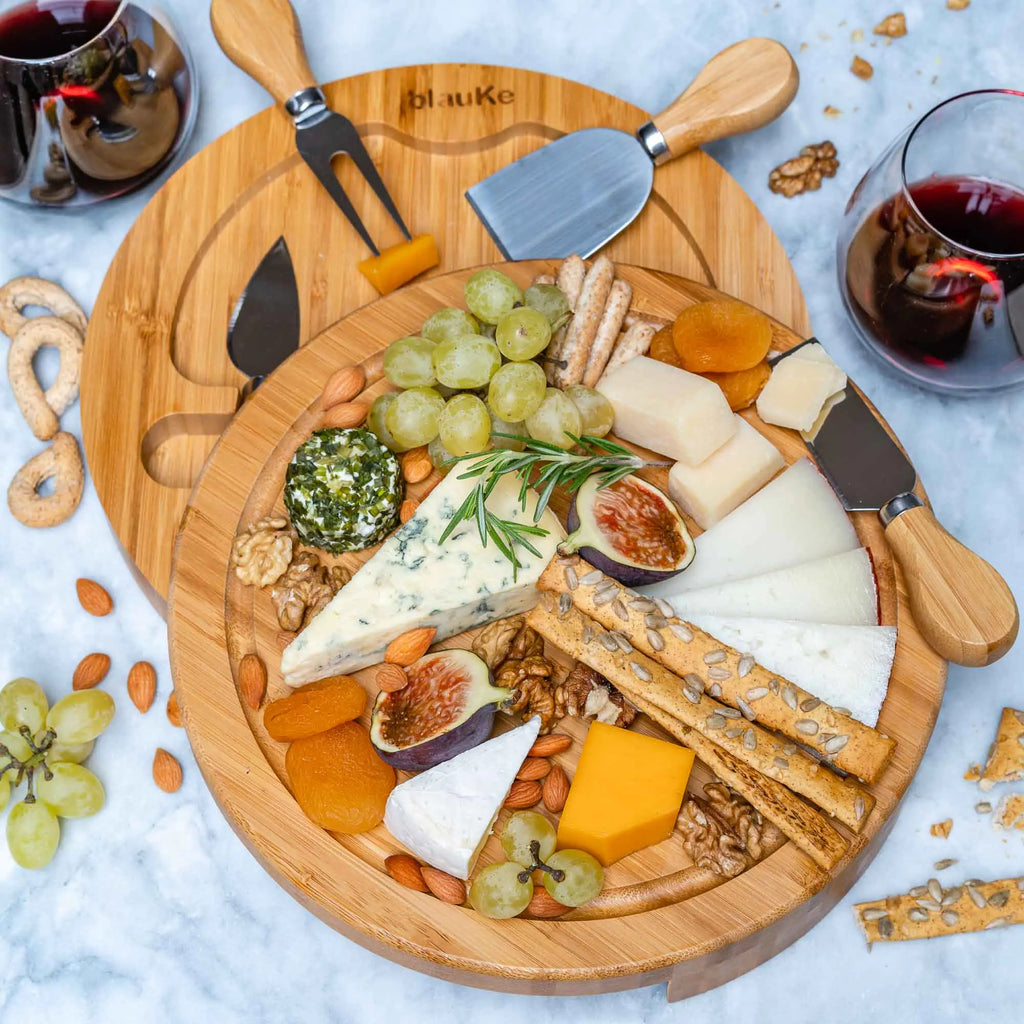 Swiveling Bamboo Cheese Board