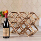 Foldable Bamboo Wine Bottle Holder