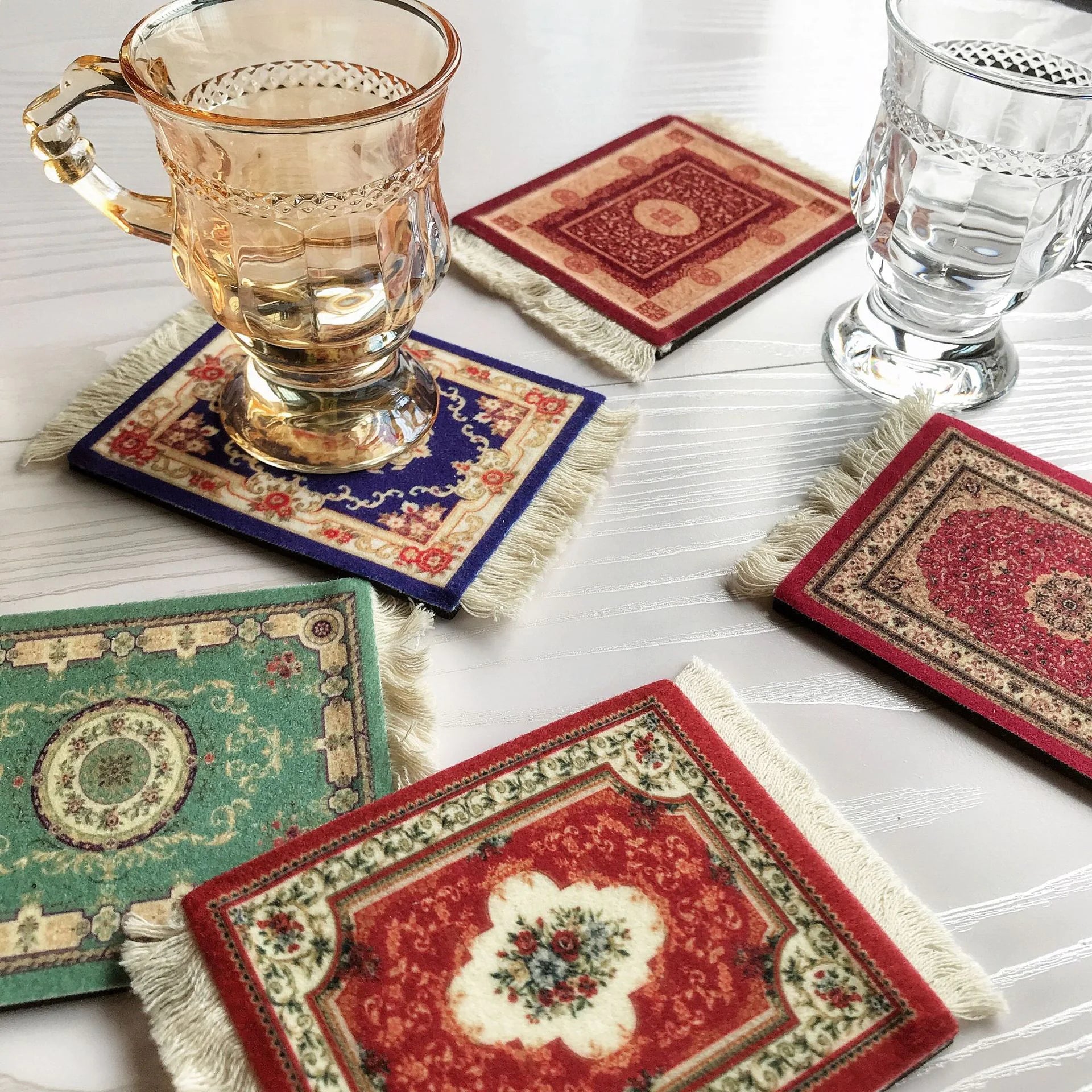 Persian Carpet Mouse Pad & Coasters: Vintage Elegance