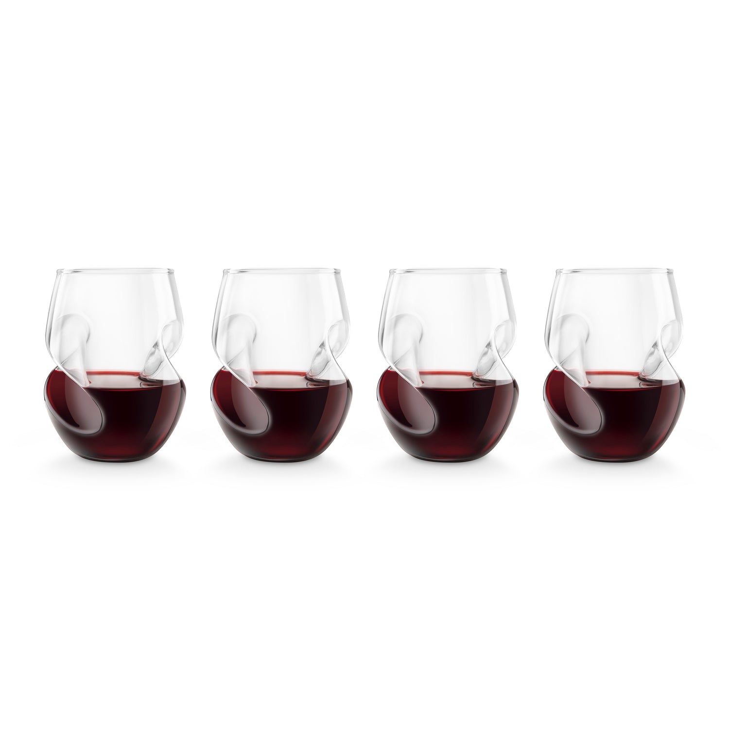 Set of 4 Red Wine Conundrum Glasses
