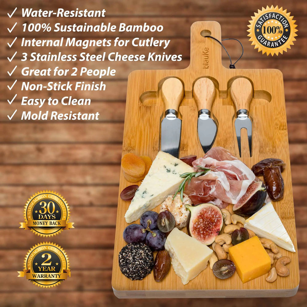 BlauKe Bamboo Cheese Board