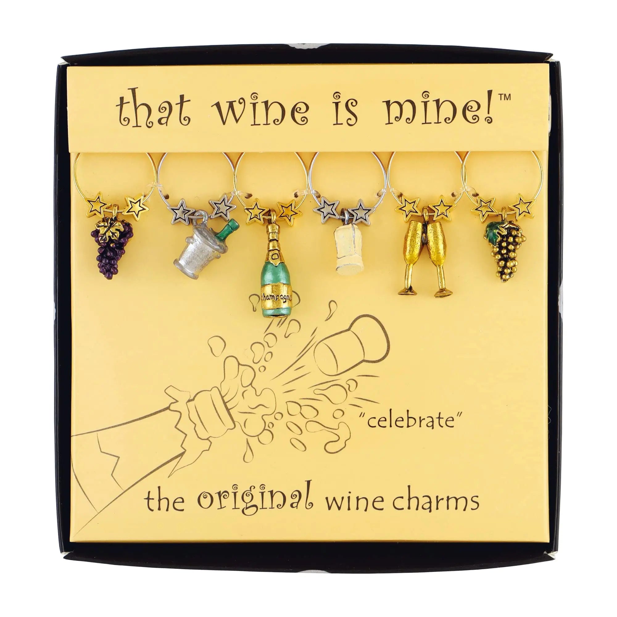 6-Piece Wine Glass Charms