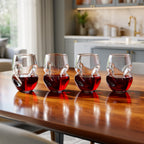 Set of 4 Red Wine Conundrum Glasses