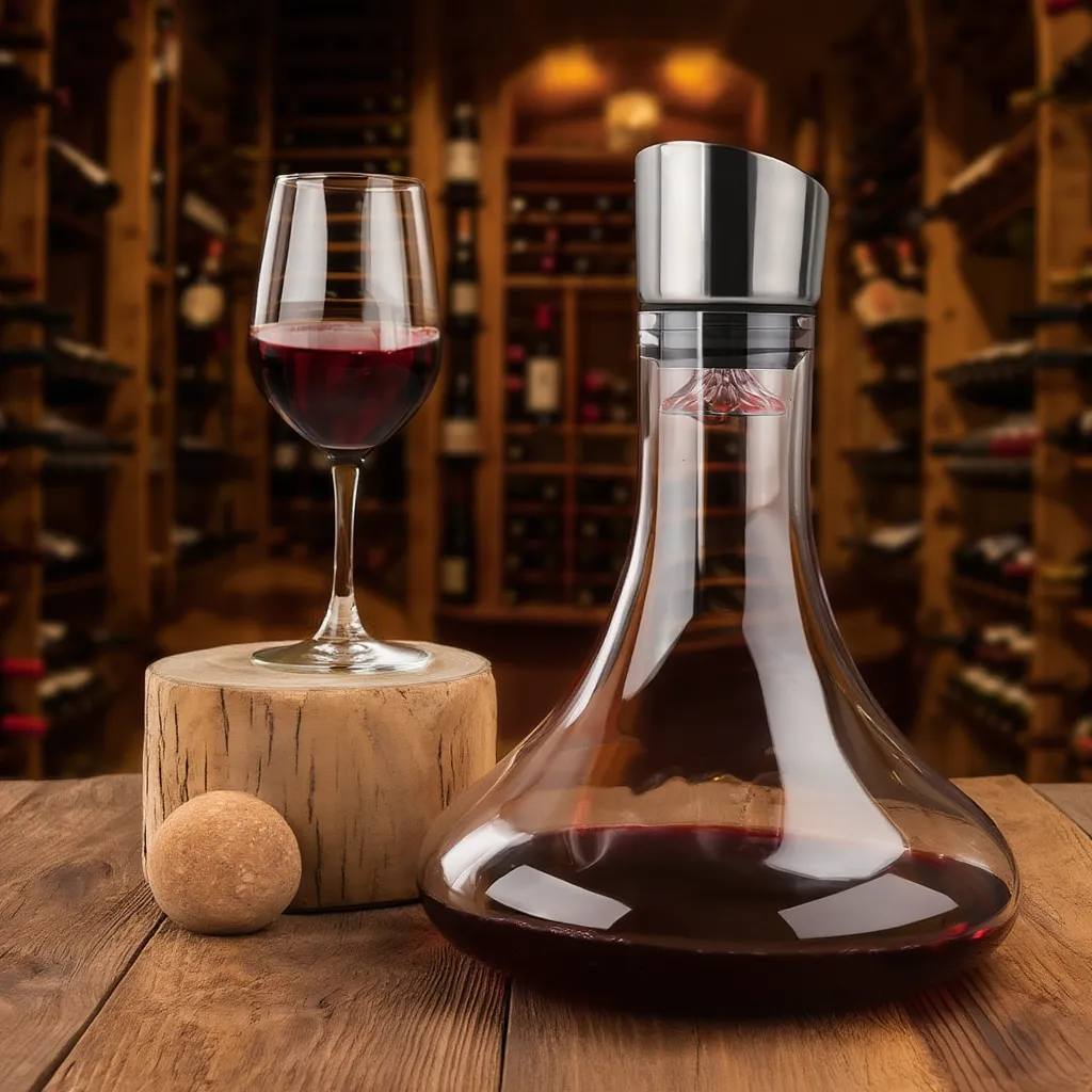 Wine Decanter with Built-in Aerator
