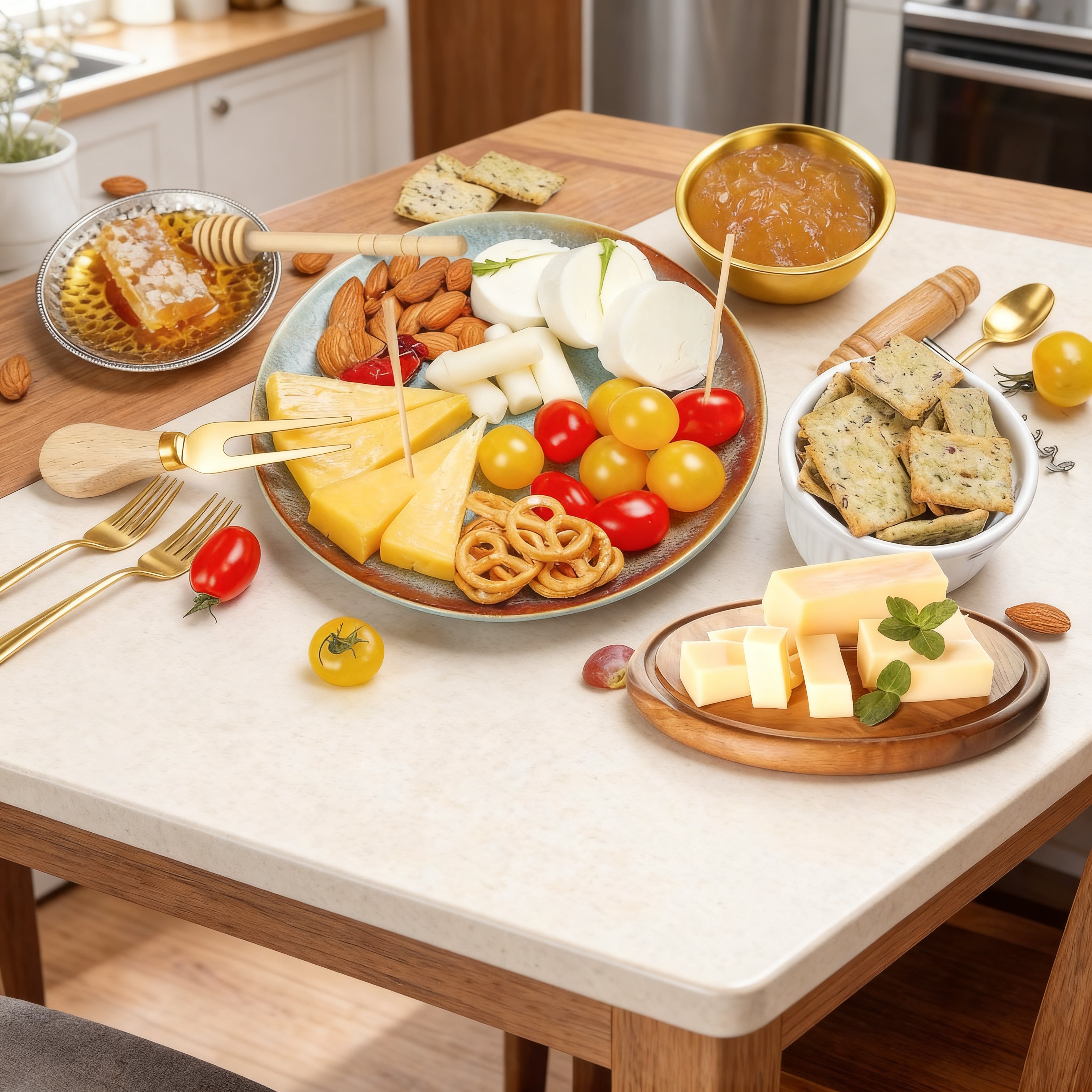 Gold Charcuterie Board Accessory Set
