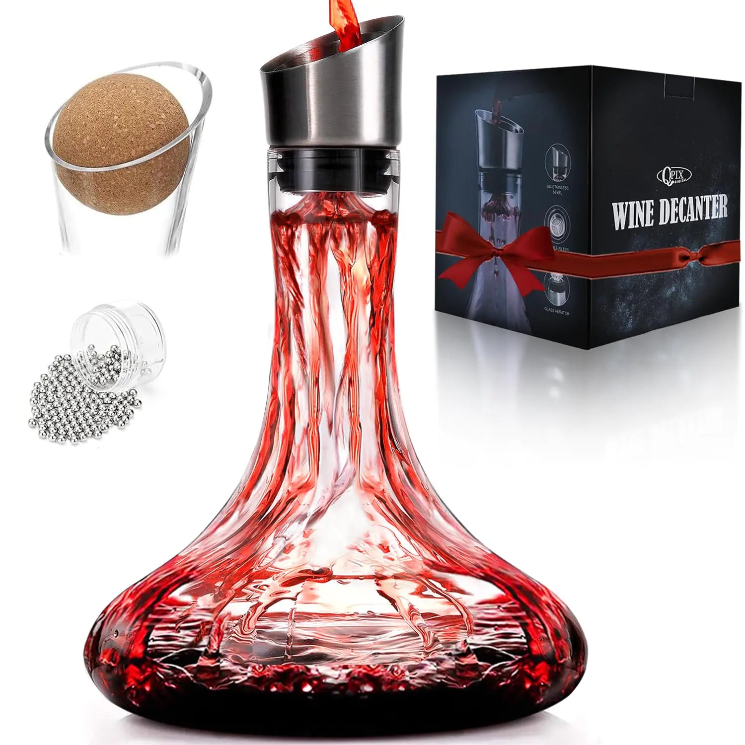 Wine Decanter with Built-in Aerator