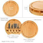 Swiveling Bamboo Cheese Board