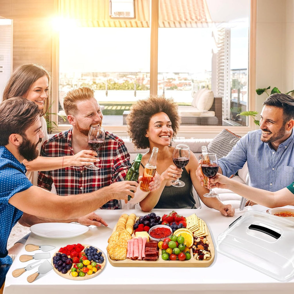 Bamboo Charcuterie Board with Lid