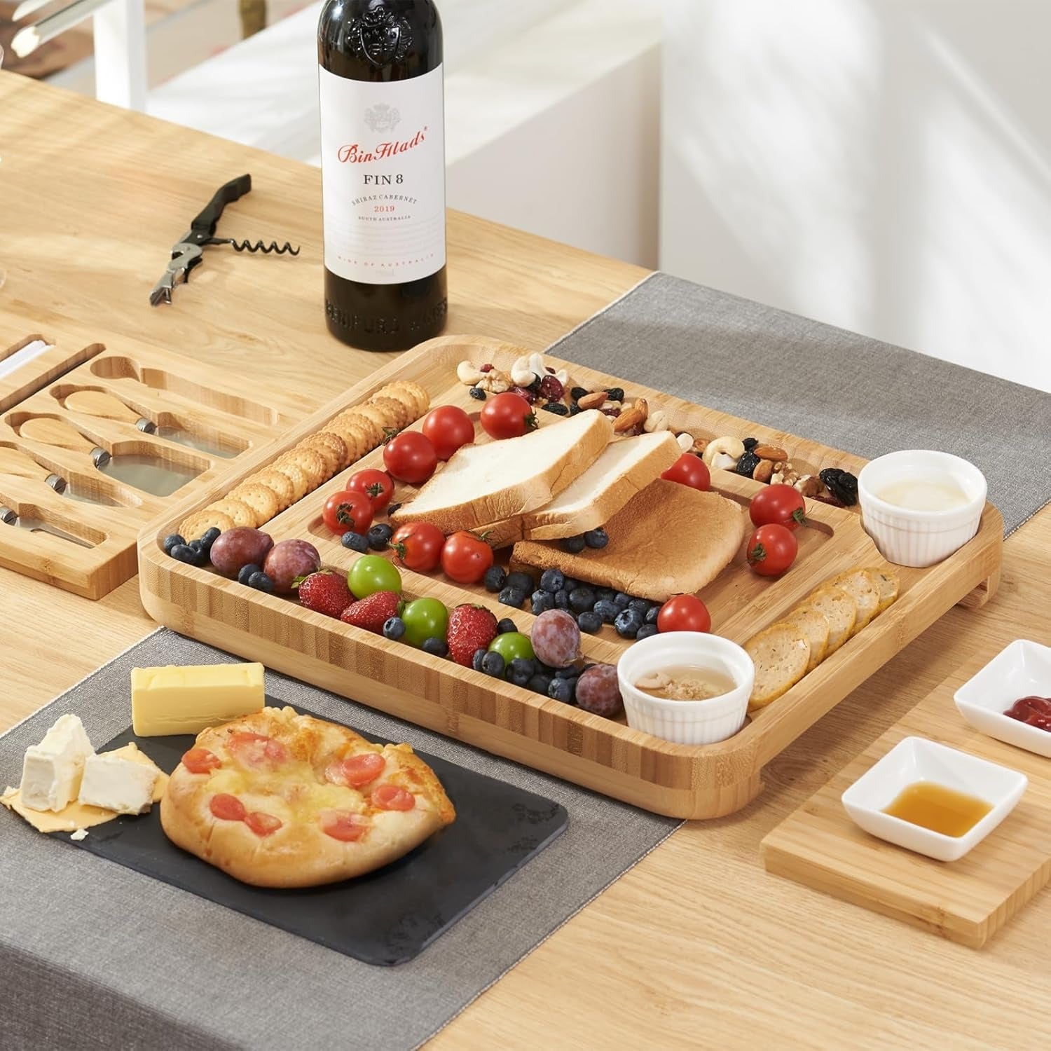 Charcuterie Bamboo Cheese Board Set
