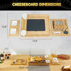 Charcuterie Bamboo Cheese Board Set