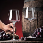 Burgundy Crystal Glass Wine Goblet