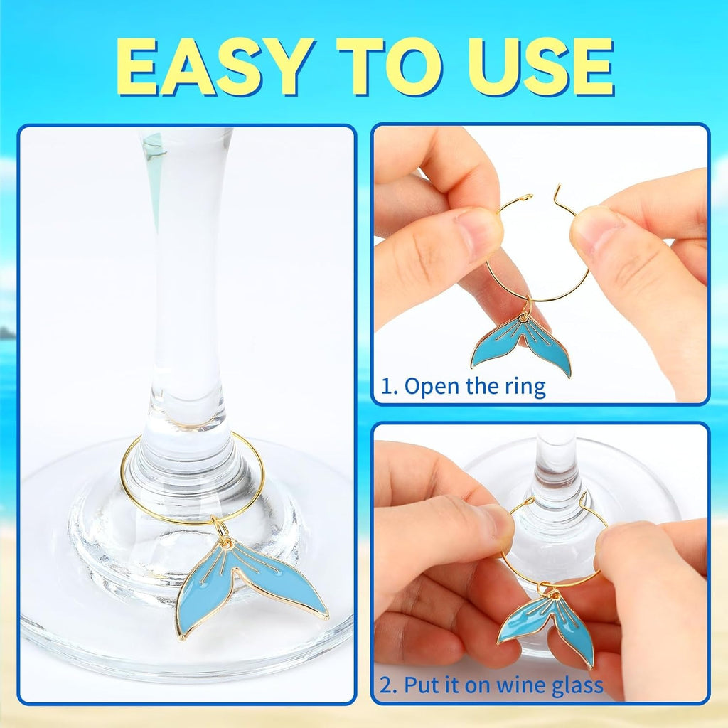 Coastal Breeze Wine Glass Charm