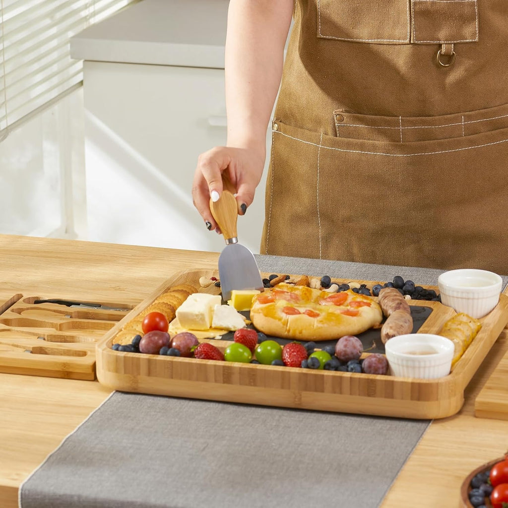 Charcuterie Bamboo Cheese Board Set
