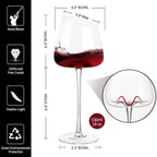 Slanted Crystal Wine Glasses