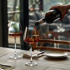 Slanted Crystal Wine Glasses