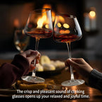 Slanted Crystal Wine Glasses