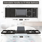 Expandable Bamboo Bathtub Caddy Tray