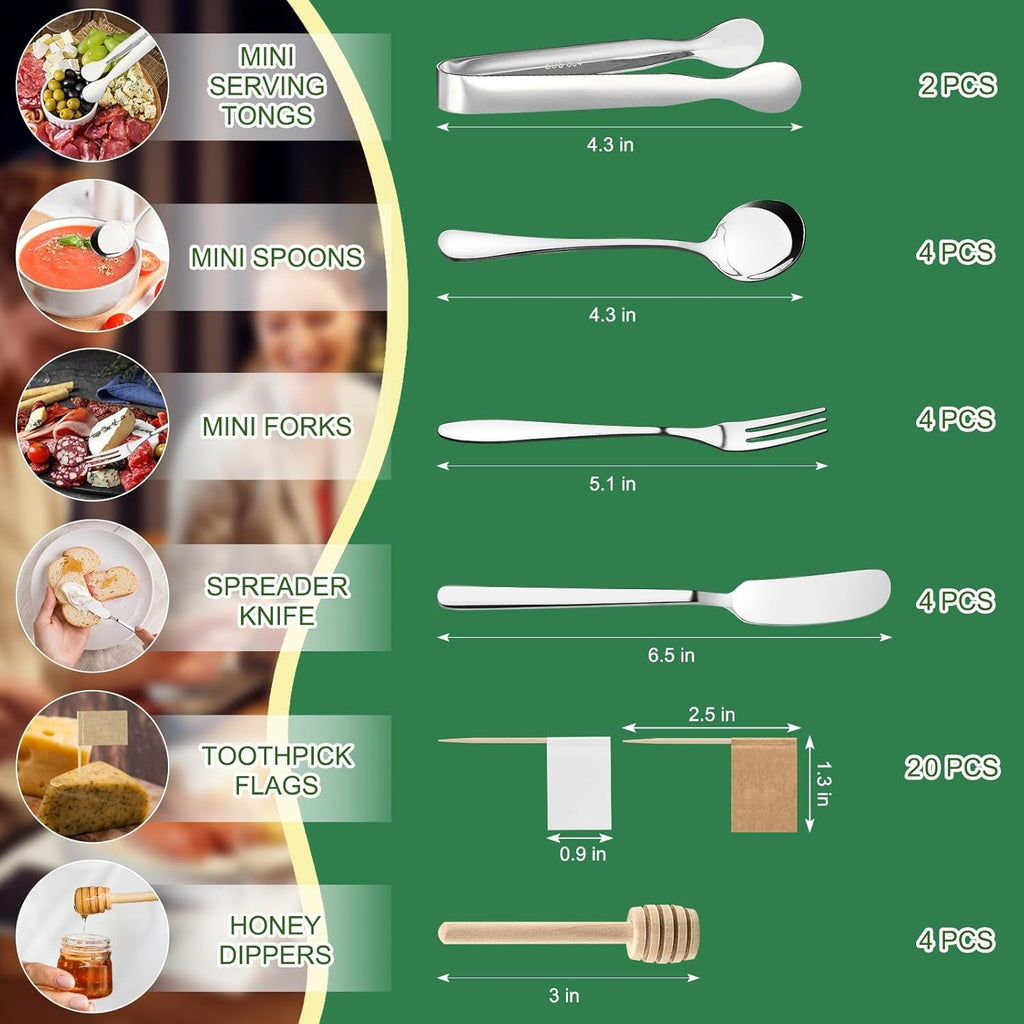 38 Pcs Charcuterie Boards Accessories