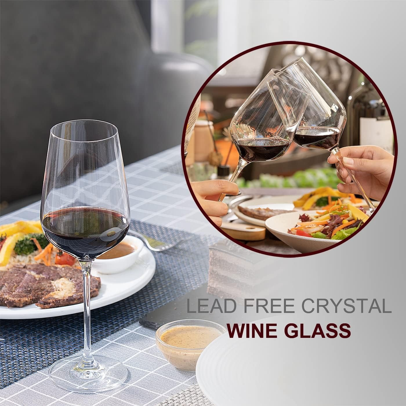 Crystal Wine Glasses Set