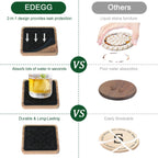 5 Pack Square Wood Coaster