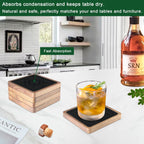 5 Pack Square Wood Coaster