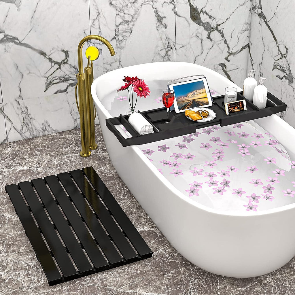 Expandable Bamboo Bathtub Caddy Tray
