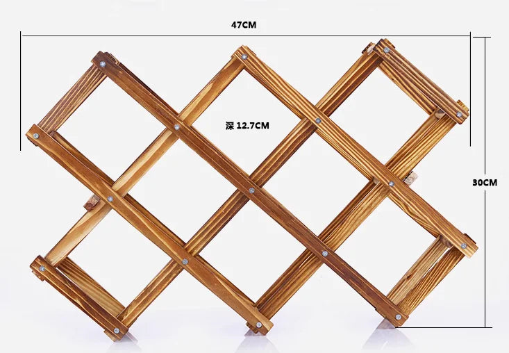 Folding Wine Rack for Red Wine and Grapes